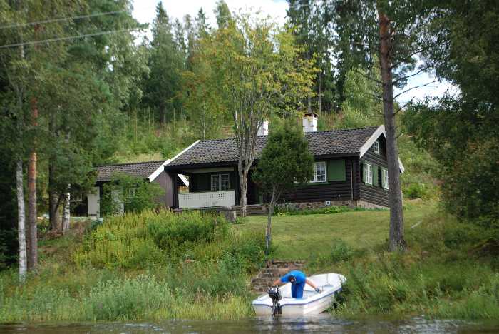 Ferienhaus Ihlebek - Alleinlage direkt am See Bjørkelangensjø